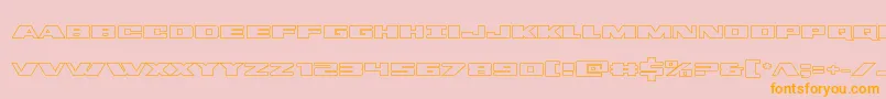 dassaultout-Schriftart – Orangefarbene Schriften auf rosa Hintergrund