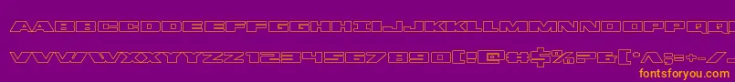 dassaultout Font – Orange Fonts on Purple Background