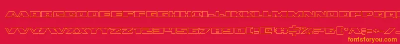 Шрифт dassaultout – оранжевые шрифты на красном фоне