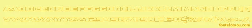 Шрифт dassaultout – оранжевые шрифты на жёлтом фоне