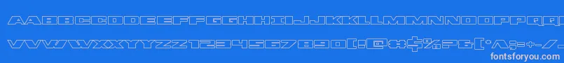 dassaultout Font – Pink Fonts on Blue Background