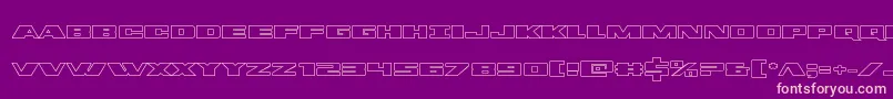 フォントdassaultout – 紫の背景にピンクのフォント
