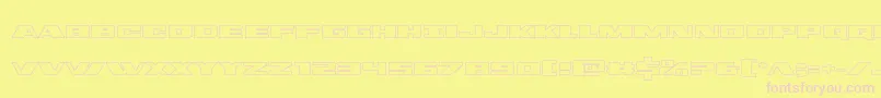 dassaultout-fontti – vaaleanpunaiset fontit keltaisella taustalla
