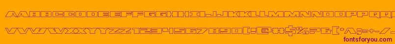 dassaultout Font – Purple Fonts on Orange Background
