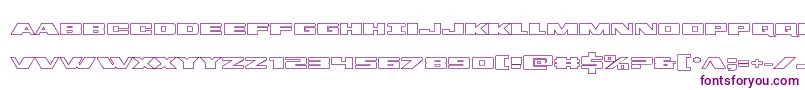 フォントdassaultout – 白い背景に紫のフォント
