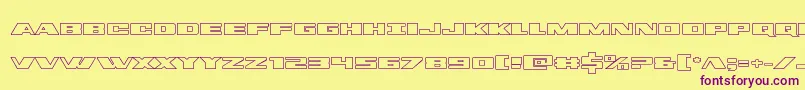 dassaultout Font – Purple Fonts on Yellow Background