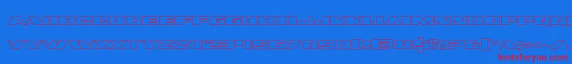 Шрифт dassaultout – красные шрифты на синем фоне