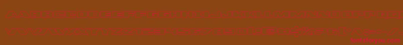 Czcionka dassaultout – czerwone czcionki na brązowym tle