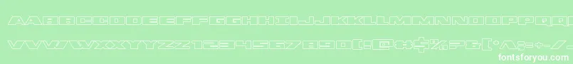 フォントdassaultout – 緑の背景に白い文字