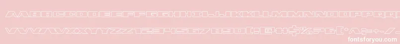 dassaultout-fontti – valkoiset fontit vaaleanpunaisella taustalla