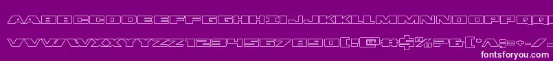 フォントdassaultout – 紫の背景に白い文字