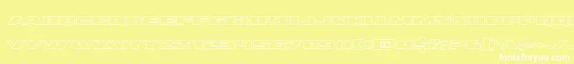 フォントdassaultout – 黄色い背景に白い文字