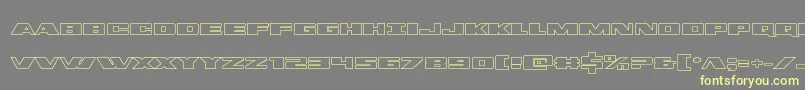 dassaultout Font – Yellow Fonts on Gray Background
