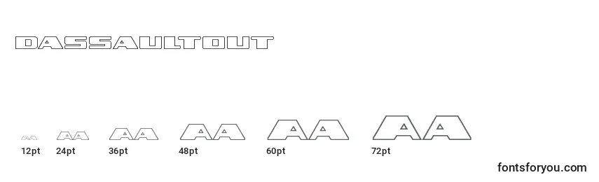 Dassaultout (124552)-fontin koot