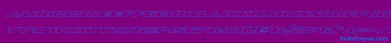 dassaultoutital Font – Blue Fonts on Purple Background