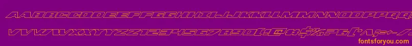 dassaultoutital Font – Orange Fonts on Purple Background