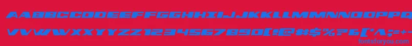 dassaultsemital Font – Blue Fonts on Red Background