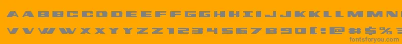 dassaulttitle-Schriftart – Graue Schriften auf orangefarbenem Hintergrund