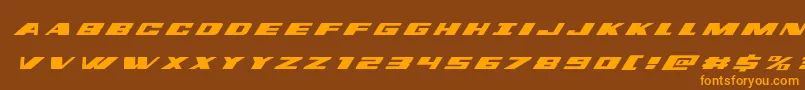 dassaulttitleital Font – Orange Fonts on Brown Background