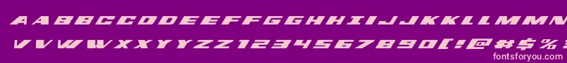 dassaulttitleital Font – Pink Fonts on Purple Background