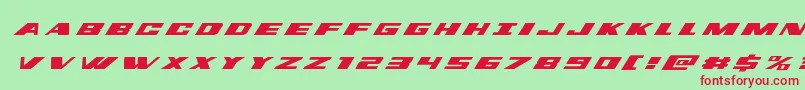 dassaulttitleital Font – Red Fonts on Green Background