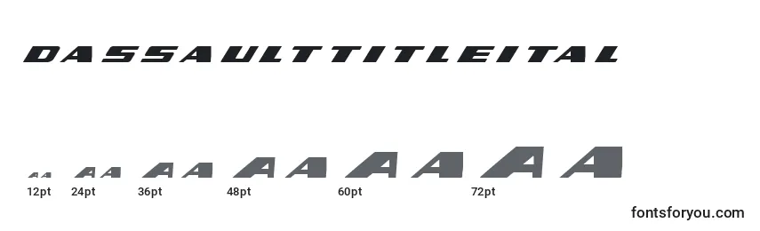 Размеры шрифта Dassaulttitleital