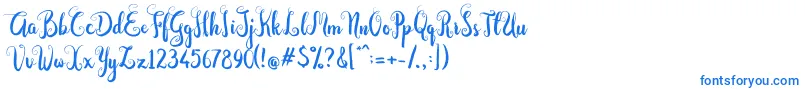 Dastan Script-fontti – siniset fontit valkoisella taustalla