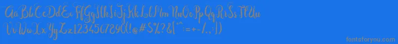 Шрифт Dastan Script – серые шрифты на синем фоне
