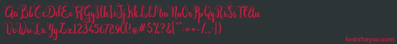 Шрифт Dastan Script – красные шрифты на чёрном фоне