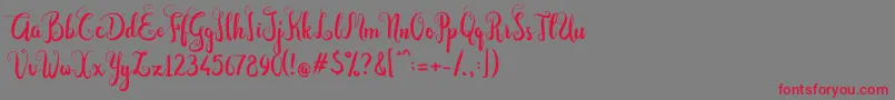 Шрифт Dastan Script – красные шрифты на сером фоне