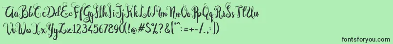 Dastan Script Font – Black Fonts on Green Background