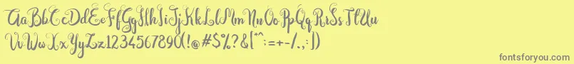 Police Dastan Script – polices grises sur fond jaune