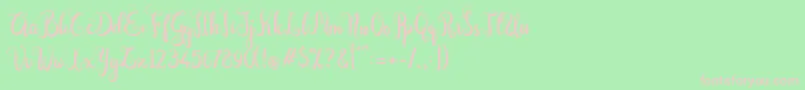 Dastan Script Font – Pink Fonts on Green Background