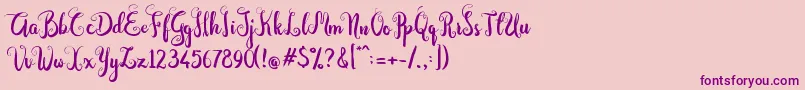 Dastan Script Font – Purple Fonts on Pink Background