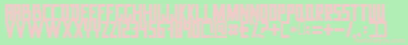 data trash Font – Pink Fonts on Green Background