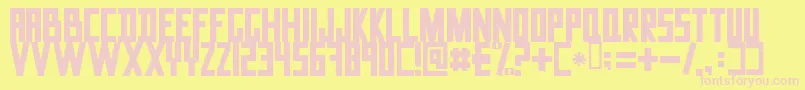 data trash Font – Pink Fonts on Yellow Background