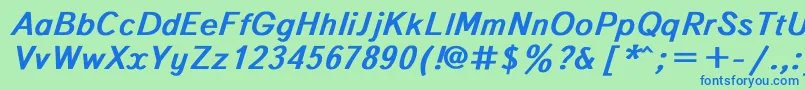 fuente Textboo3 – Fuentes Azules Sobre Fondo Verde