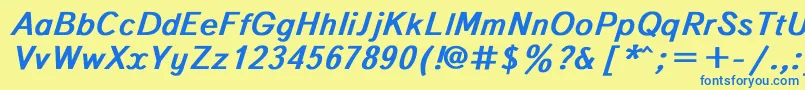 Textboo3 Font – Blue Fonts on Yellow Background