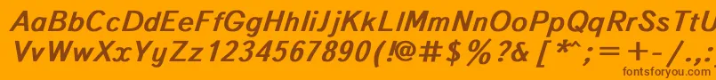 Textboo3 Font – Brown Fonts on Orange Background