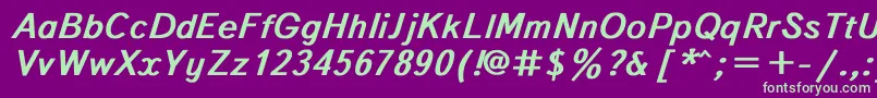 Textboo3 Font – Green Fonts on Purple Background