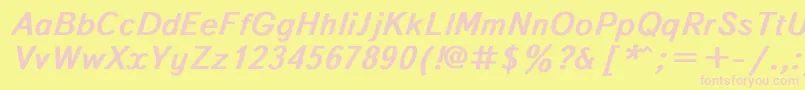 Textboo3 Font – Pink Fonts on Yellow Background