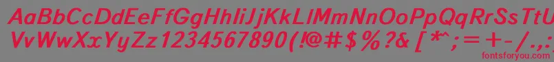 Textboo3 Font – Red Fonts on Gray Background