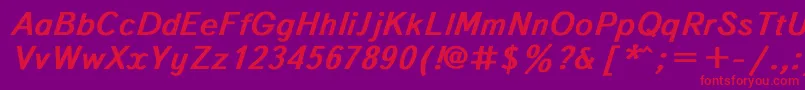 Textboo3 Font – Red Fonts on Purple Background