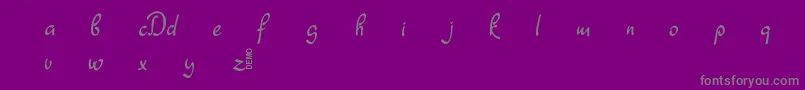 Dathyn Demo-Schriftart – Graue Schriften auf violettem Hintergrund