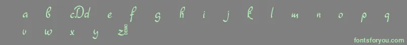 Weitere Informationen zur Dathyn Demo-Schriftart Dathyn Demo-Schriftart – Grüne Schriften auf grauem Hintergrund