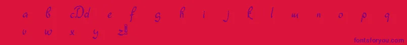Dathyn Demo Font – Purple Fonts on Red Background