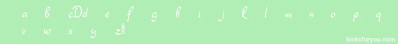 フォントDathyn Demo – 緑の背景に白い文字