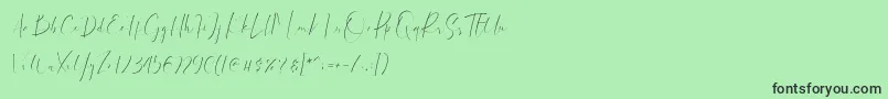 dattebayo Font – Black Fonts on Green Background