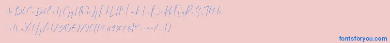 dattebayo Font – Blue Fonts on Pink Background