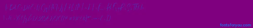 フォントdattebayo – 紫色の背景に青い文字